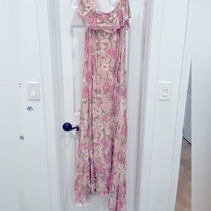 Pink floral tube top dress from pinkblush size medium.